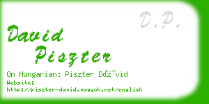 david piszter business card